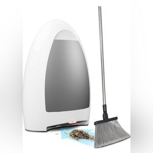 EyeVac Home Touchless Vacuum Automatic Dustpan White Silver EUC Retail $170